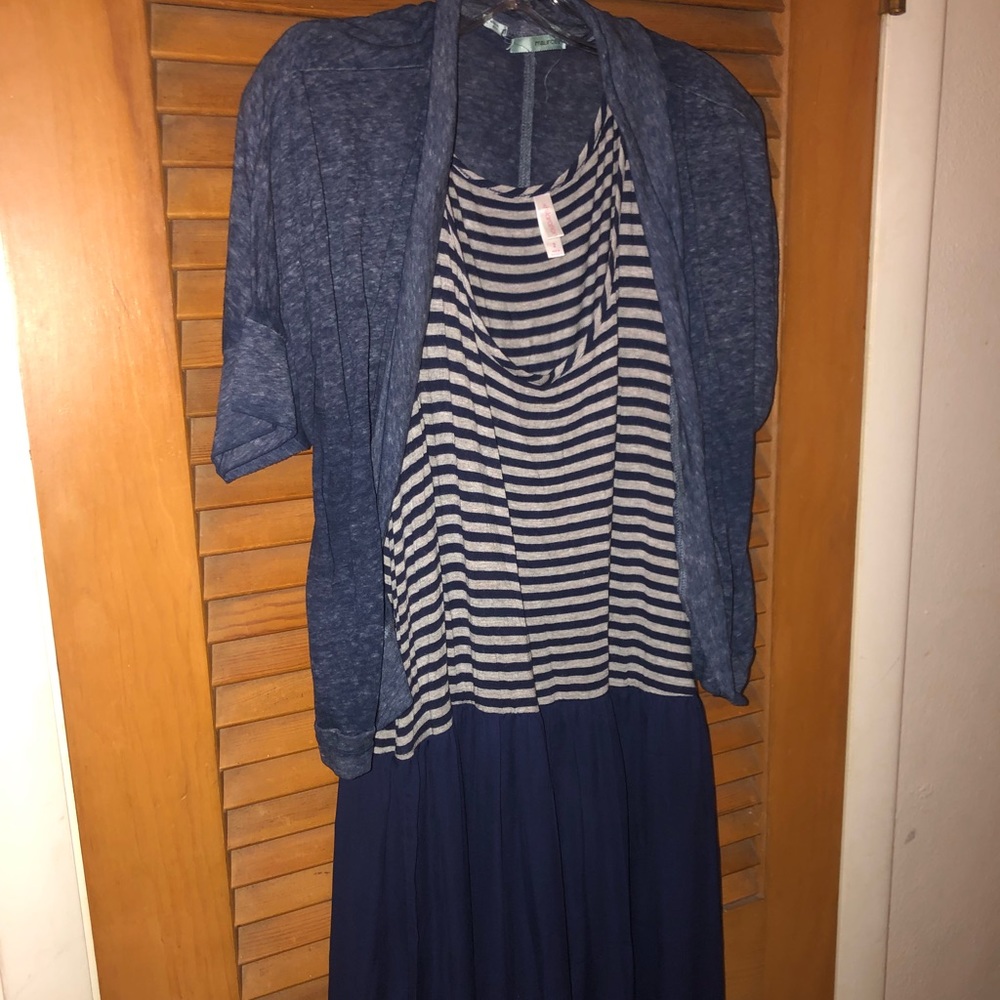Blue dress w jacket